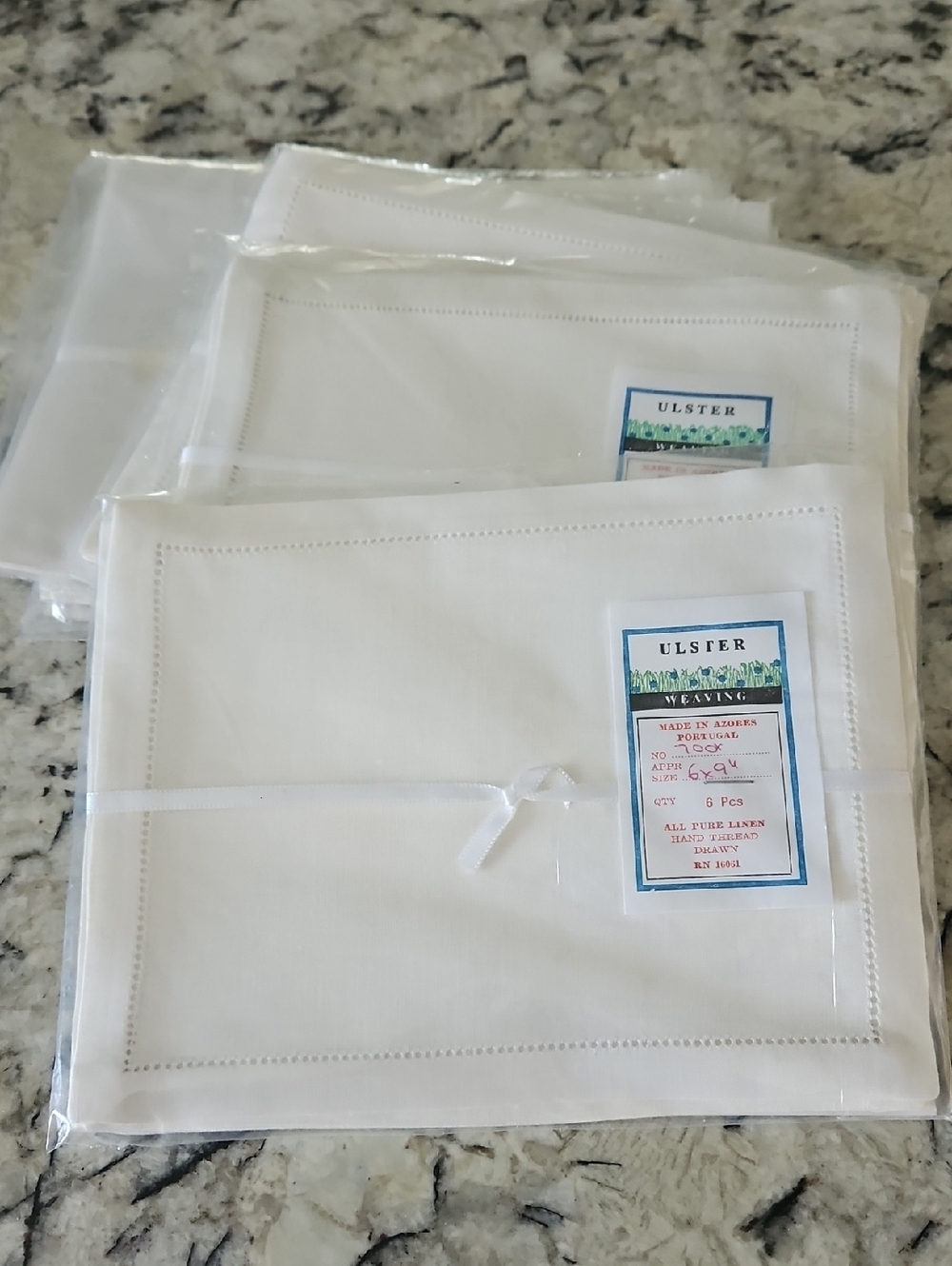 Ulster Weaving White Linen Cocktail Napkins - Set
